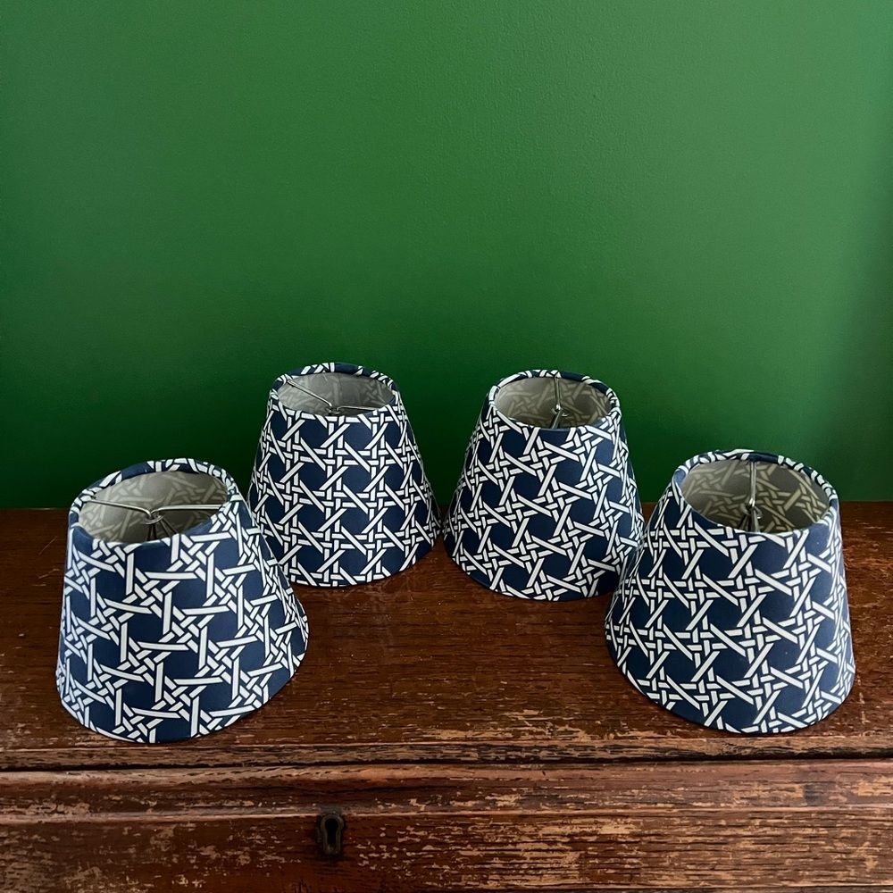 Lot of 4 Mini, Petite, Small Cane Lamp Shades